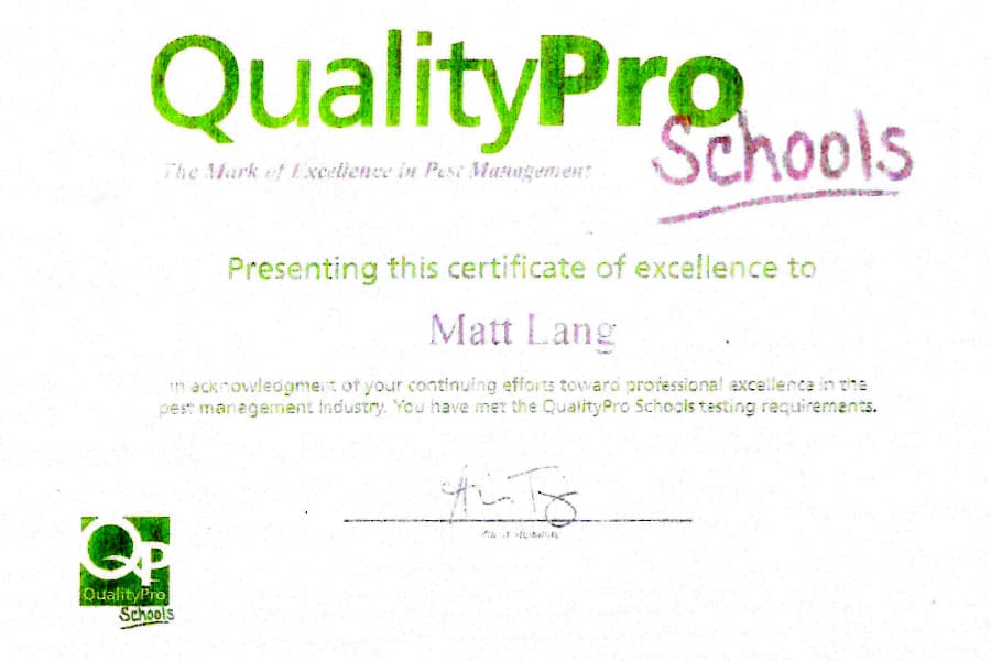 QualityPro certificate
